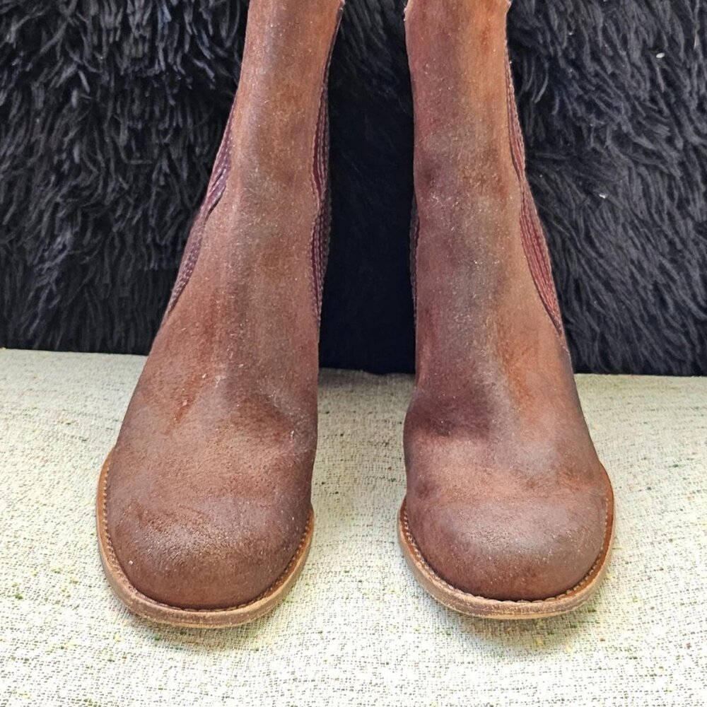 Ugg Australia Ladies Heel Boots Shoes Real Fur Sole Bed Brown Leather Size 8.5US - Picture 8 of 14